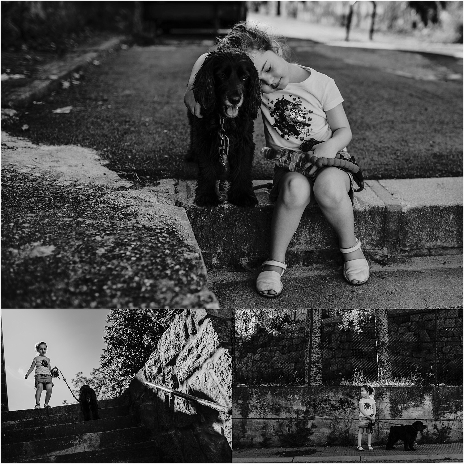 Fotografía infantil y de perros en la sierra de Guadarrama.