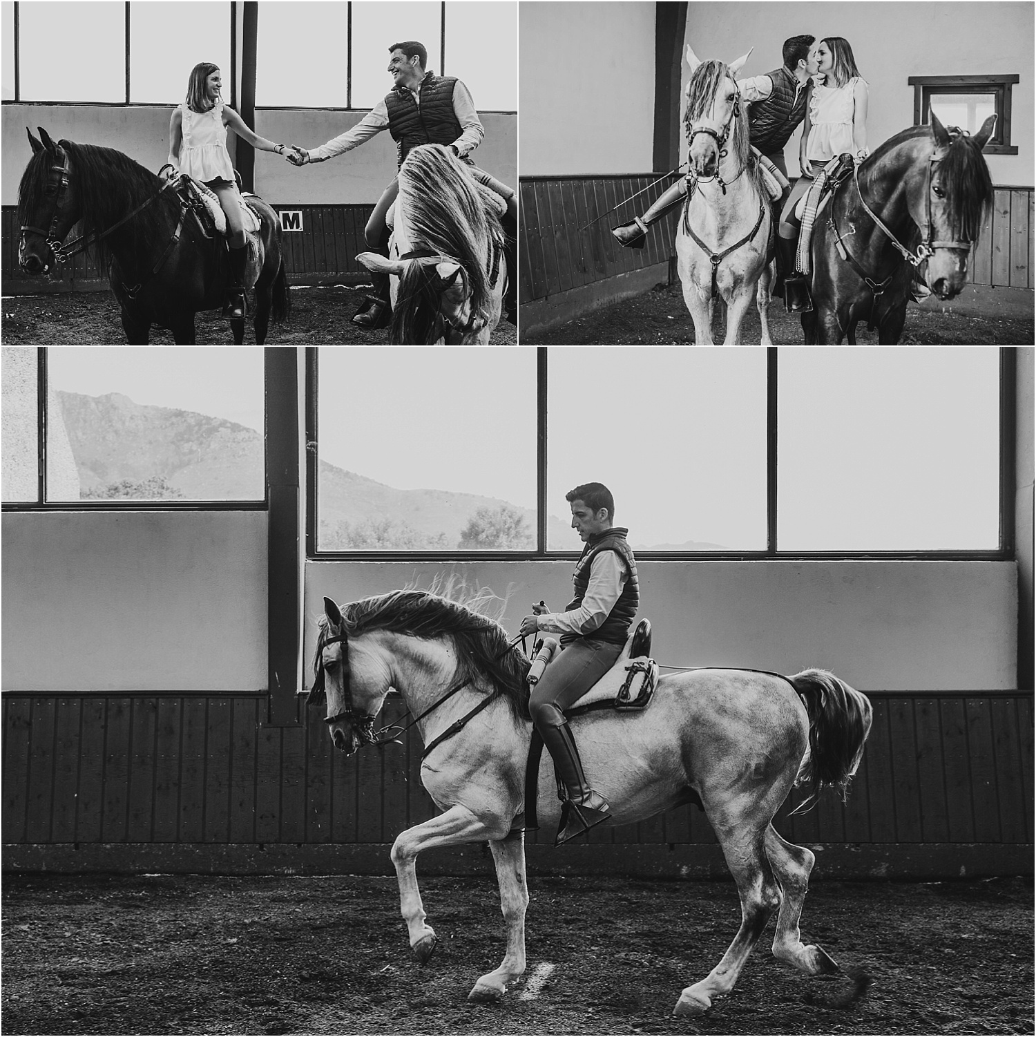 Sesión de preboda a caballo en Madrid
