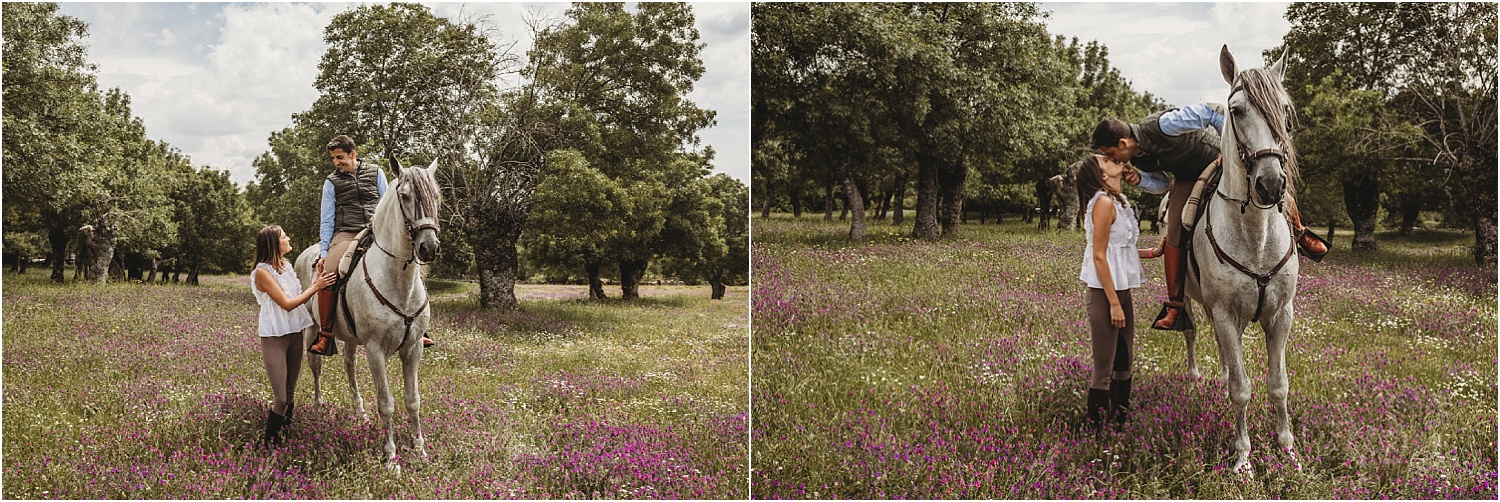 Preboda a caballo en Los Molinos.