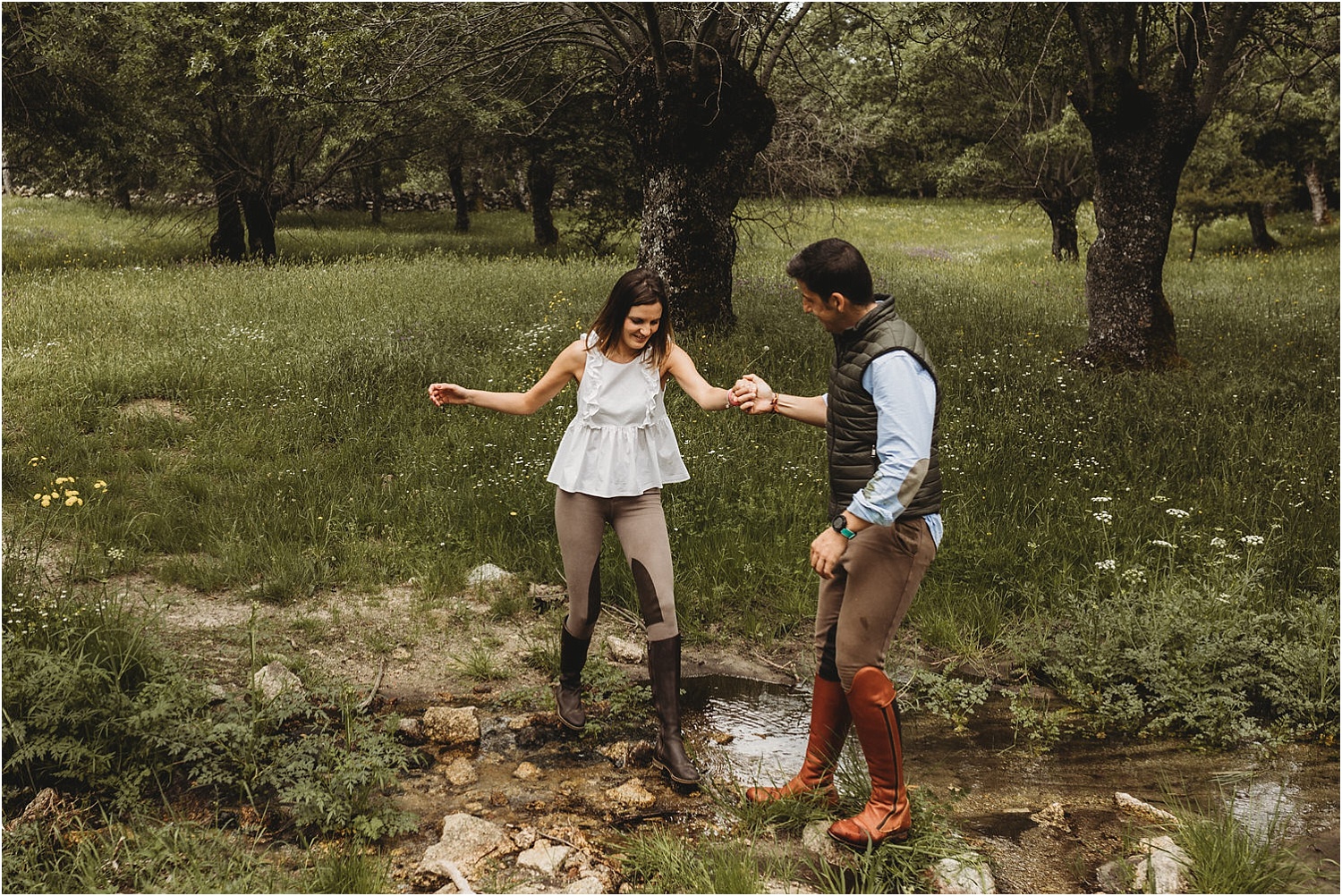 Sesión de pareja a caballo en Madrid y la Sierra de Guadarrama.