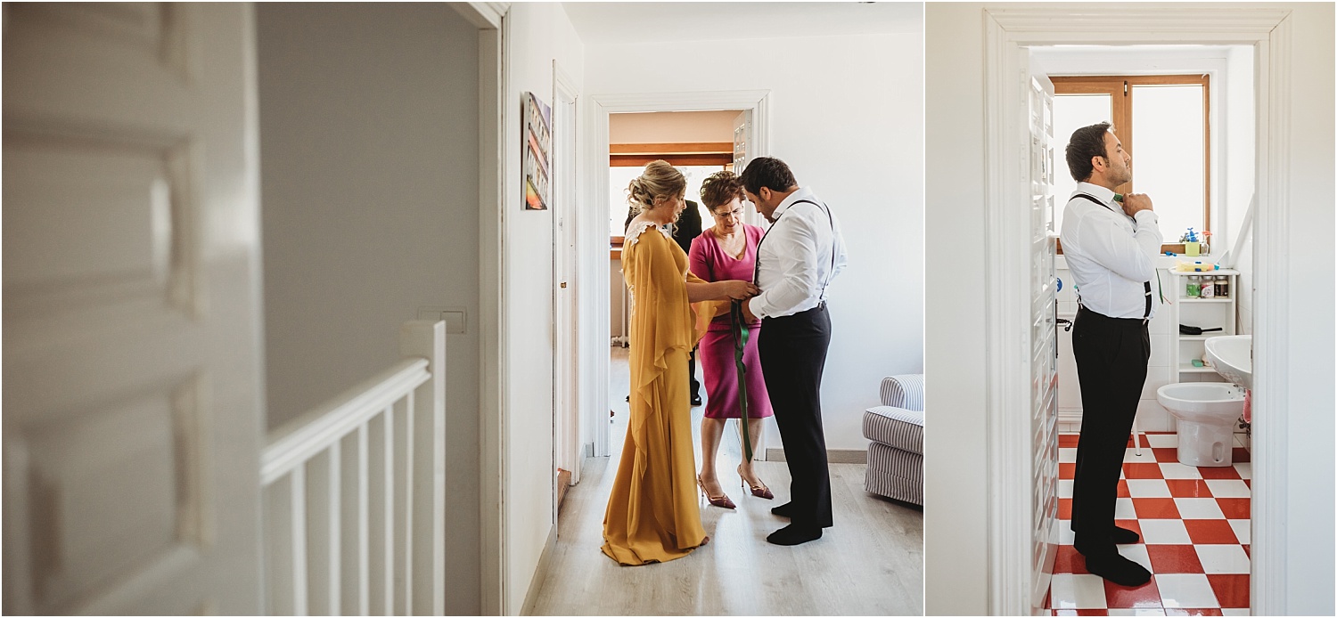 Novio preparándose para su boda en Cercedilla