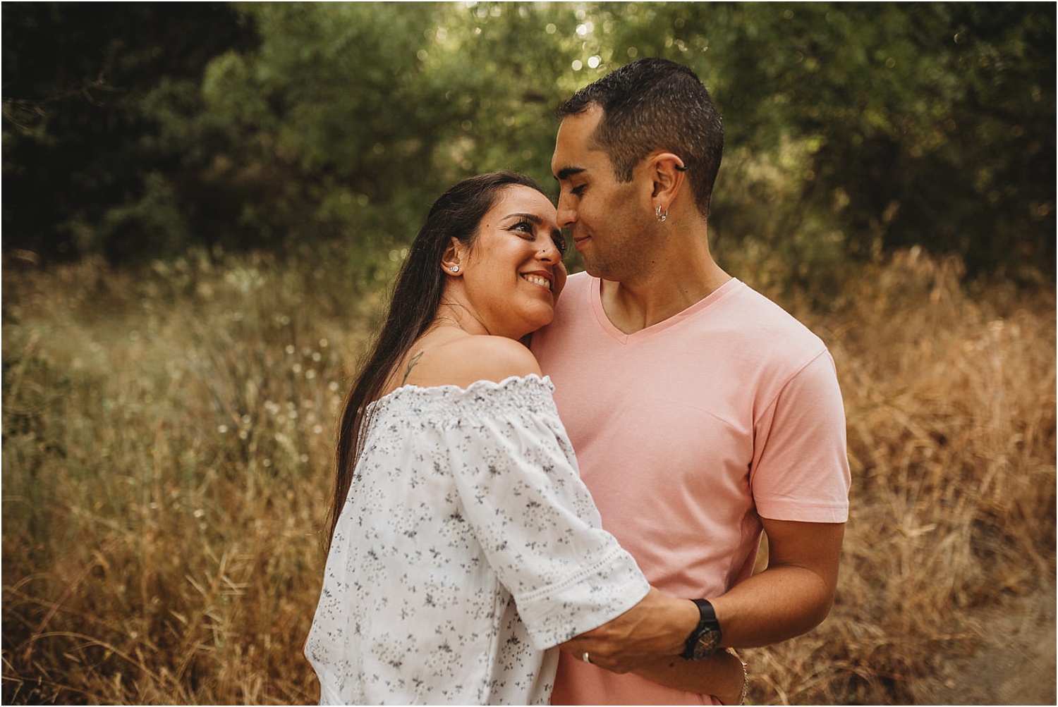 sesión de preboda al atardecer