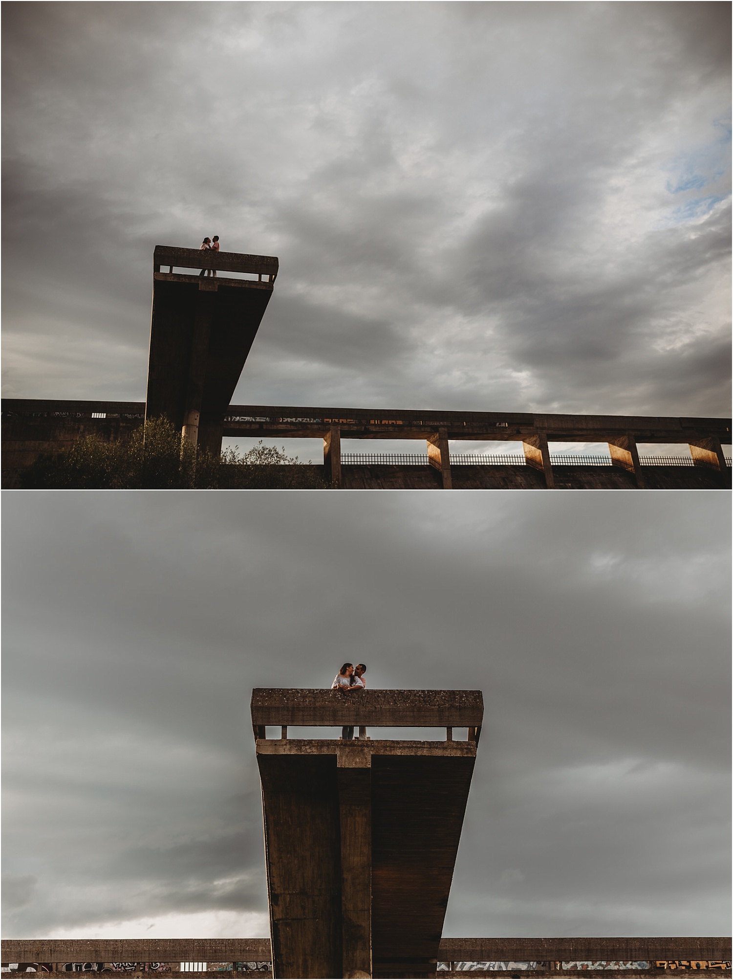 fotografía de pareja al atardecer