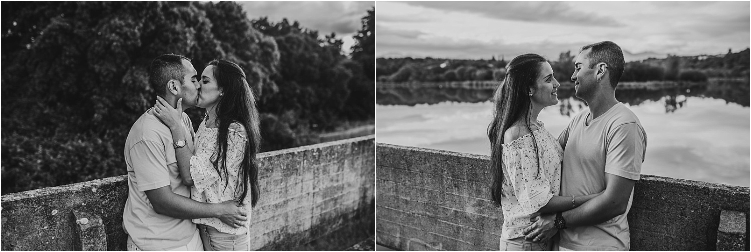 sesión de preboda al atardecer