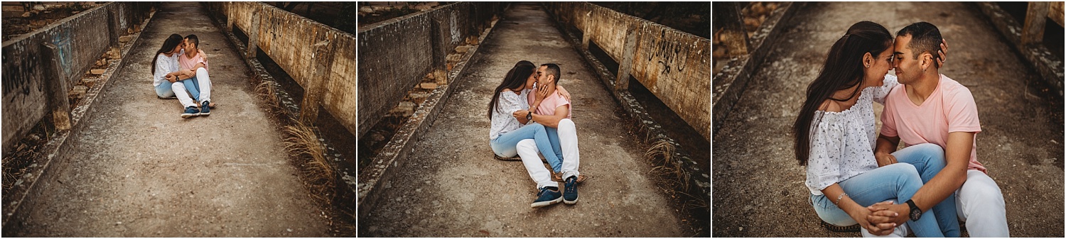 sesión de preboda al atardecer