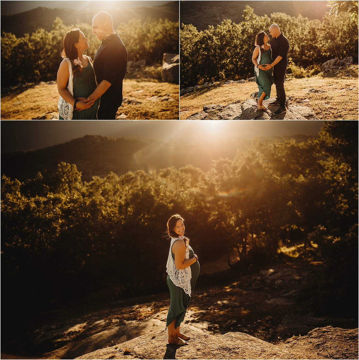sesion de fotos de embarazada en el bosque