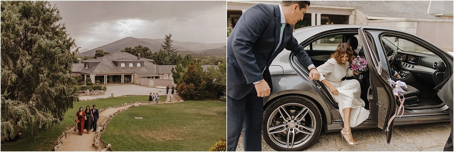 Fotografía de boda al atardecer en Guadarrama