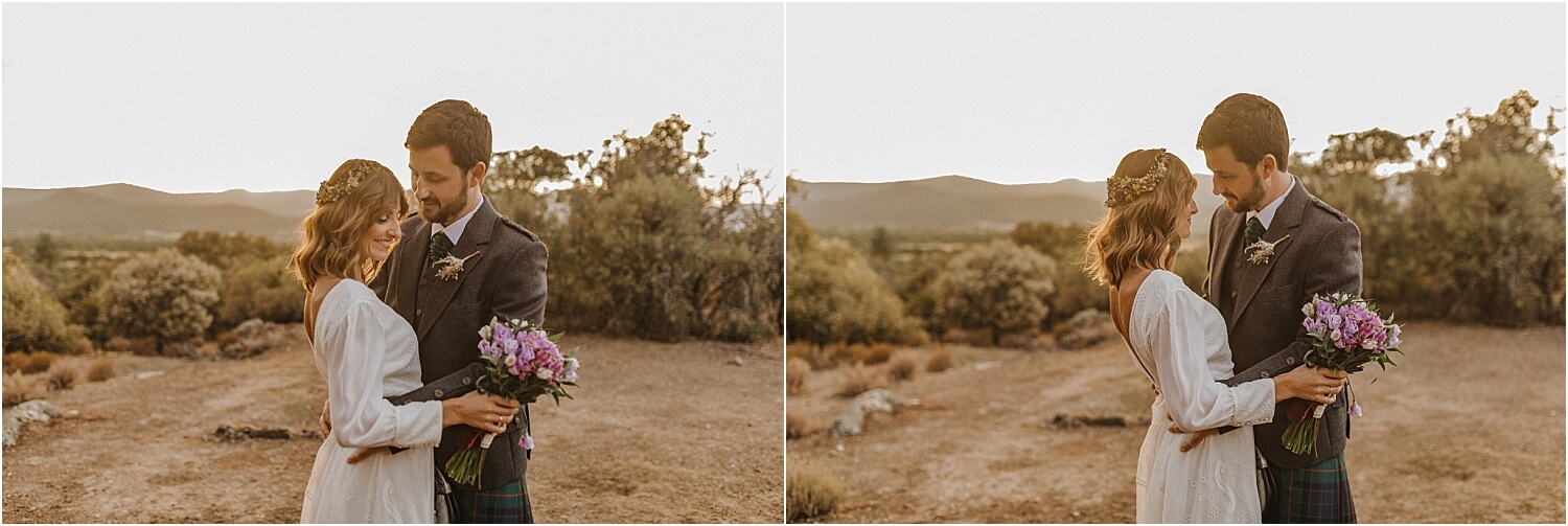 Fotografía al atardecer en la finca El Tomillar
