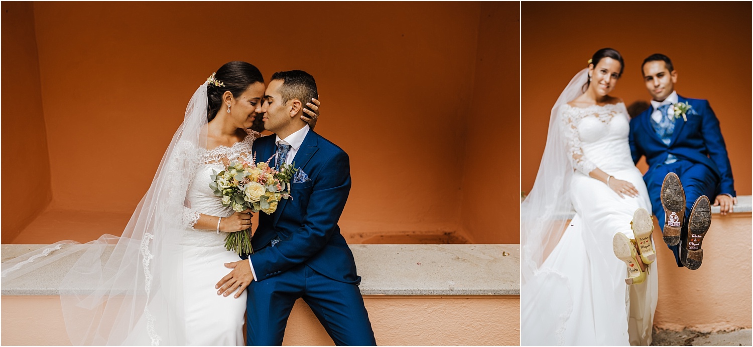 pareja de recién casados en peralejo