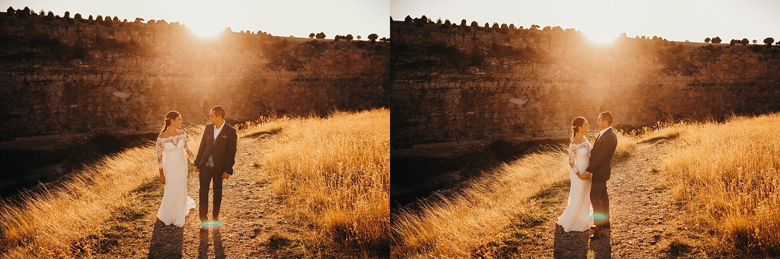 Sesión de fotos de recién casados en las Hoces del río Duratón