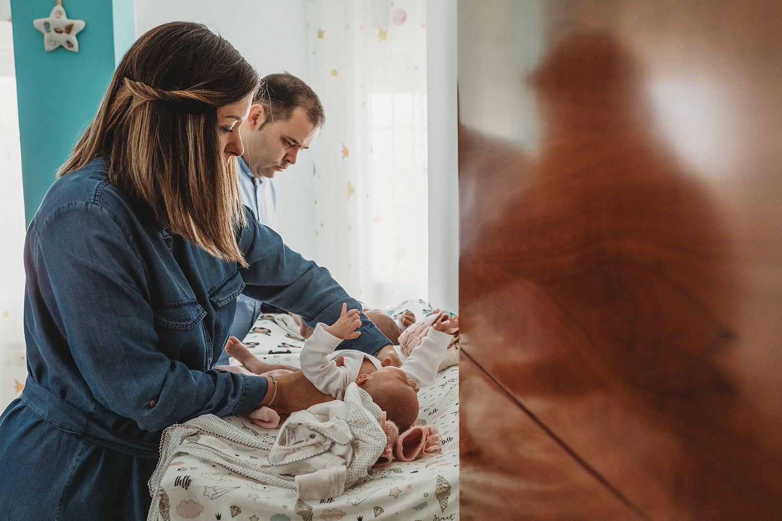 Sesión de fotos de bebes en casa