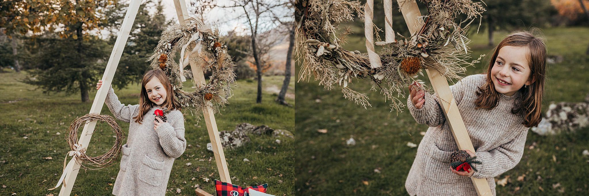 mini Sesiones de fotos de Navidad en la sierra de Madrid